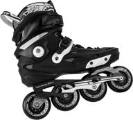 🏎️ high performance men's fitness inline skates for outdoor speed racing – ideal for adult, women, and beginners (black-white) logo