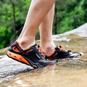 img 3 attached to Hiking Breathable Trekking Sneakers 1605 Men's Shoes in Athletic