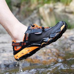 img 2 attached to Hiking Breathable Trekking Sneakers 1605 Men's Shoes in Athletic