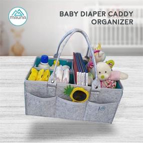 img 3 attached to 👶 Mauna Baby Diaper Caddy Organizer: The Ultimate Portable Holder Bag for Changing Table, Car, and More - Perfect Nursery Essentials Storage Solution!