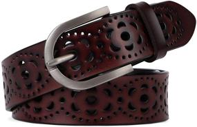 img 4 attached to 👍 High-Quality JASGOOD Womens Genuine Cowhide Leather Belts: A Must-Have for Women's Accessories