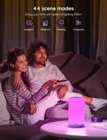 img 1 attached to 🎶 Govee Table Lamp: Smart Alexa & Google Assistant Compatible RGBWW Lamp with Music and Scene Modes - Perfect Gift Set for Bedrooms and Living Rooms