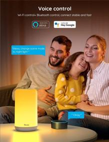 img 2 attached to 🎶 Govee Table Lamp: Smart Alexa & Google Assistant Compatible RGBWW Lamp with Music and Scene Modes - Perfect Gift Set for Bedrooms and Living Rooms