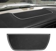 auovo dashboard mat cover for ram 1500 2500 3500 accessories interior 2011-2018 pickup car dash pad trim rubber soft tray(1 pcs) (white trim) logo