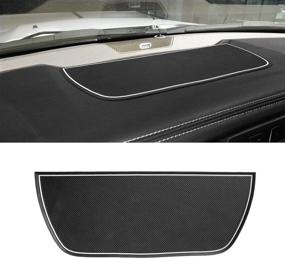 img 4 attached to Автомобильный коврик для приборной панели Auovo для Dodge Ram 1500 2500 3500 2011-2018 (1 шт) (белая отделка)