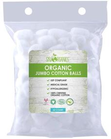 img 4 attached to 🌿 Sky Organics Cotton Balls Organic (60 ct.) Fragrance & Chlorine-Free, 100% Biodegradable Jumbo Absorbent Cotton Balls – Ideal for Nail & Make-up Removal