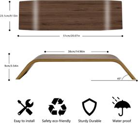 img 1 attached to 🖥️ Space-Saving Samdi Wooden Computer Monitor Stand - Ideal Desktop Riser for Computers, LCD Monitors, Laptops, iMacs, Notebooks, and Apple MacBooks - Stylish Black Walnut Design