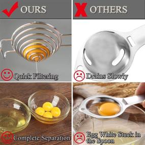 img 1 attached to 🥚 SOLEADER Egg Separator - Premium Stainless Steel Yolk and White Separator - Dishwasher Safe - Ideal for XL Jumbo Eggs - Food Grade Materials