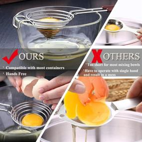 img 2 attached to 🥚 SOLEADER Egg Separator - Premium Stainless Steel Yolk and White Separator - Dishwasher Safe - Ideal for XL Jumbo Eggs - Food Grade Materials