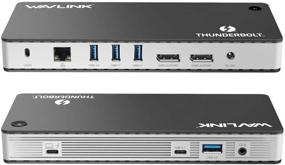 img 4 attached to 💻 WAVLINK Thunderbolt 3 Docking Station: 8K Display, 60W Charging, Dual 4K@60Hz, Single 8K@30Hz, DP 1.4, USB Gen 2, Gigabit Ethernet - MacBook Pro & PC Compatible