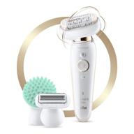 🪒 braun silk-épil 9 9-020: flexible head epilator with facial hair removal, shaver & trimmer - cordless, rechargeable, wet & dry beauty kit including body massage pad logo