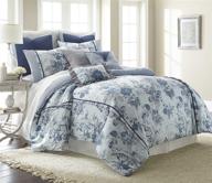 🌸 amrapur overseas floral farmhouse 8-piece comforter set in light blue, king size logo