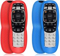 📱 protective silicone case for directv rc73 remote control - 2 pack | shock proof skin sleeve replacement | compatible with rc70, rc70h, rc71, rc71h, rc72, rc73b-red, blue logo