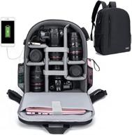 cwatcun camera backpack with usb logo