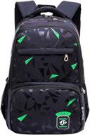 🎒 top-rated fanci geomatric triangle waterproof elementary backpacks for durability and style logo