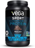 🌱 vega sport premium protein powder mocha: vegan, 30g plant based protein, bcaas, low carb, keto, dairy free, gluten free, non gmo, 1.8lbs logo