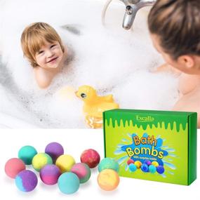 img 1 attached to 🎁 Handmade 12-Piece Gift Set: Bath Bombs for Kids with Surprise Toys Inside - Safe & Fun Bubble Bath Fizzies for Boys and Girls - Vegan Spa Fizz Balls Kit with Essential Oils