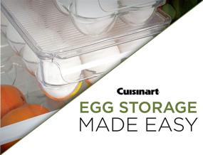 img 1 attached to 🥚 Cuisinart Egg Holder: Space-Saving Refrigerator Organizer for 21 Eggs - Clear, Stackable, BPA-Free - With Lid and Handle - 14.5 x 6.25 x 3 Inches