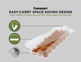 img 2 attached to 🥚 Cuisinart Egg Holder: Space-Saving Refrigerator Organizer for 21 Eggs - Clear, Stackable, BPA-Free - With Lid and Handle - 14.5 x 6.25 x 3 Inches