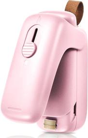 img 4 attached to 👜 DuJaSho Mini Bag Sealer & Cutter: Portable Heat Sealer for Vacuum Sealer Bags - Chip, Snack, Cereal & Plastic Food Bags - Pink