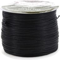 mandala crafts 0.5mm 109 yards waxed cotton cord thread for jewelry, beading, macramé, and crafting (black) logo