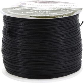 img 3 attached to Mandala Crafts 0.5mm 109 Yards Waxed Cotton Cord Thread for Jewelry, Beading, Macramé, and Crafting (Black)