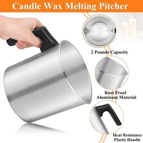 img 1 attached to 🕯️ Thrilez Candle Making Pouring Pot Kit - 103 Pieces: Wax, Wicks, Stickers, Holders & Spoon - Ideal for Beginners