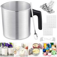 🕯️ thrilez candle making pouring pot kit - 103 pieces: wax, wicks, stickers, holders & spoon - ideal for beginners logo