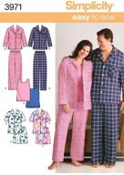 👨 simplicity easy to sew men and women's matching pajamas sewing patterns in sizes s-l: elevate your loungewear game! logo