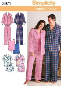 img 3 attached to 👨 Simplicity Easy To Sew Men and Women's Matching Pajamas Sewing Patterns in Sizes S-L: Elevate Your Loungewear Game!