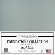 🔄 steel blue 100% recycled cardstock paper - premium 12 x 12 inch, 100 lb weight: ideal for crafting, scrapbooking, and printing logo