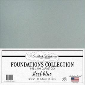 img 3 attached to 🔄 Steel Blue 100% Recycled Cardstock Paper - Premium 12 x 12 Inch, 100 LB Weight: Ideal for Crafting, Scrapbooking, and Printing