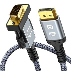 img 4 attached to 🔌 Capshi Displayport to VGA Cable 6ft - Uni-Directional Male to Male Video Cable, 1080P Compatible with PC, Laptop, Monitor, Projector, TV and More