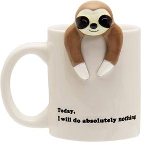 img 4 attached to 🤣 Hilarious 3D Sloth Coffee Mug: Perfect Sloth Gifts for Men and Women (Does Absolutely Nothing)