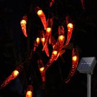 🌶️ energize your space with solar chili string lights: vibrant red pepper lights for remarkable home, garden, park, patio décor, parties, weddings, xmas & chinese new year celebrations! logo