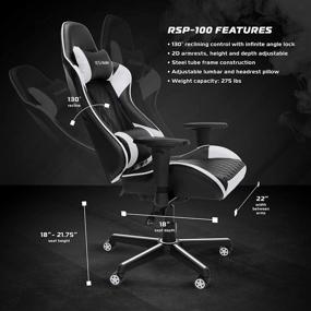 img 2 attached to 🪑 White Respawn RSP-100 Racing Style Gaming Chair