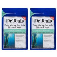 🛀 "морская водоросль dr teal's sea kelp sea mineral bath soaking solution - очистка и увлажнение - 2 упаковки по 3 фунта с удобной застежкой - увлажнение кожи, снятие стресса и боли в мышцах: преимущества магниевых солей логотип