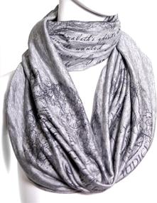 img 3 attached to Literati Club Pride and Prejudice Book Scarf: An Elegant Gray Accessory for Any Outfit!