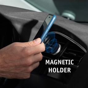 img 2 attached to 📱 MG Canada Car Magnetic Phone Holder - Cell Phone Mount for Car, Vent Magnet with Strong Magnets, 360 Degrees Adjustable - Compatible with iPhone, Samsung, Huawei, Xiaomi, Google Pixel (Silver)