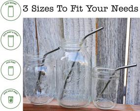 img 3 attached to 🥤 Reusable Stainless Steel Straws for Mason Jars - Combo Pack (6 Pack + Cleaning Brush + Cloth Bag)