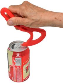 img 2 attached to Home-X Safe Ring Pull Can Opener - Nail and Arthritis-Friendly Red Can Opener