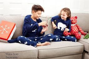 img 2 attached to 👶 Leveret Kids & Toddler Pajamas Boys Girls 2 Piece Pjs Set | Cotton Top & Fleece Pants Sleepwear (2-14 Years)