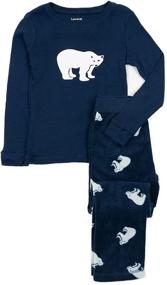 img 3 attached to 👶 Leveret Kids & Toddler Pajamas Boys Girls 2 Piece Pjs Set | Cotton Top & Fleece Pants Sleepwear (2-14 Years)