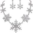 ever faith silver tone snowflake austrian logo