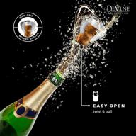 🍾 devine champagne bottle opener: effortless ergonomic twist design for sparkling wine cork removal - premium stainless steel construction - by devine logo