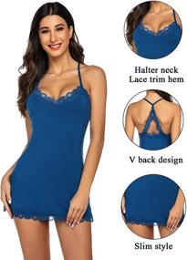 img 3 attached to Avidlove Chemise Nightgown Strappy Sleepwear Women's Clothing