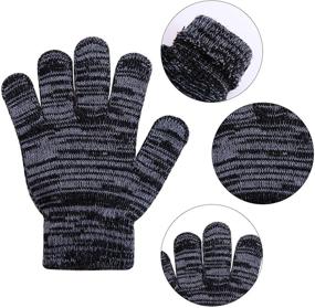 img 2 attached to ❄️ Winter Warmth for Boys: Coobey Pairs Gloves - Stretchy Accessories to Brave the Cold Weather