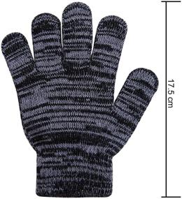 img 3 attached to ❄️ Winter Warmth for Boys: Coobey Pairs Gloves - Stretchy Accessories to Brave the Cold Weather