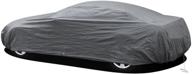 🚗 oxgord car cover - 1 layer rain, dust, sand exterior protector - mustang/camry compatible - ready-fit semi-glove fit - gray - up to 204 inches logo