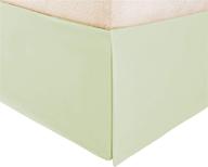 🛏️ superior king bed skirt, 15" drop, wrinkle free microfiber dust ruffle in mint - ultimate elegance and convenience логотип